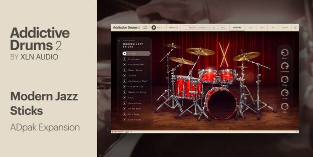 XLN Audio Modern Jazz Sticks ADpak