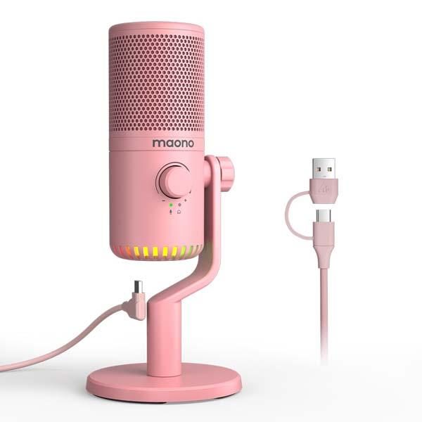 Maono DM30 RGB USBマイク Pink