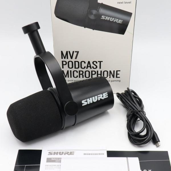 SHURE MV7+ ポッドキャストマイクロホン (ブラック)