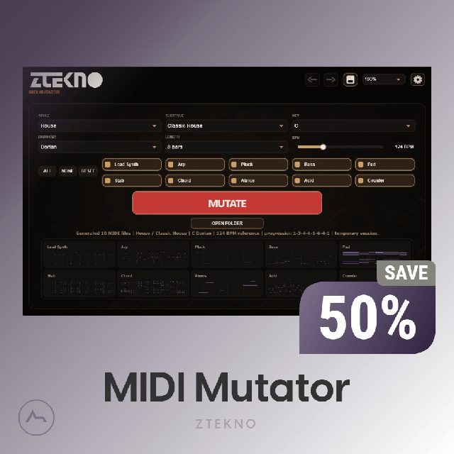 MIDI Mutator – Musical MIDI Idea Generator for Electronic Producers